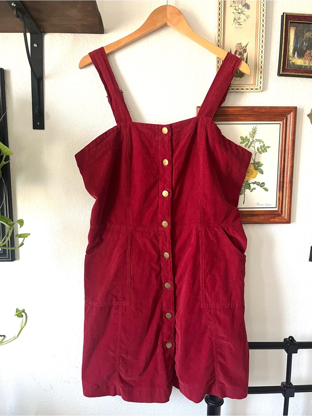 Pie In The Sky Red Button Front Mini Dress - 2X Vintage-Inspired